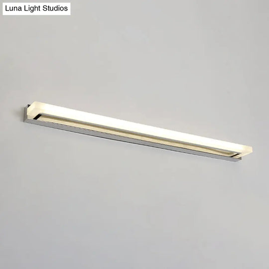 Chrome Led Bathroom Sconce Light With Modern Acrylic Design