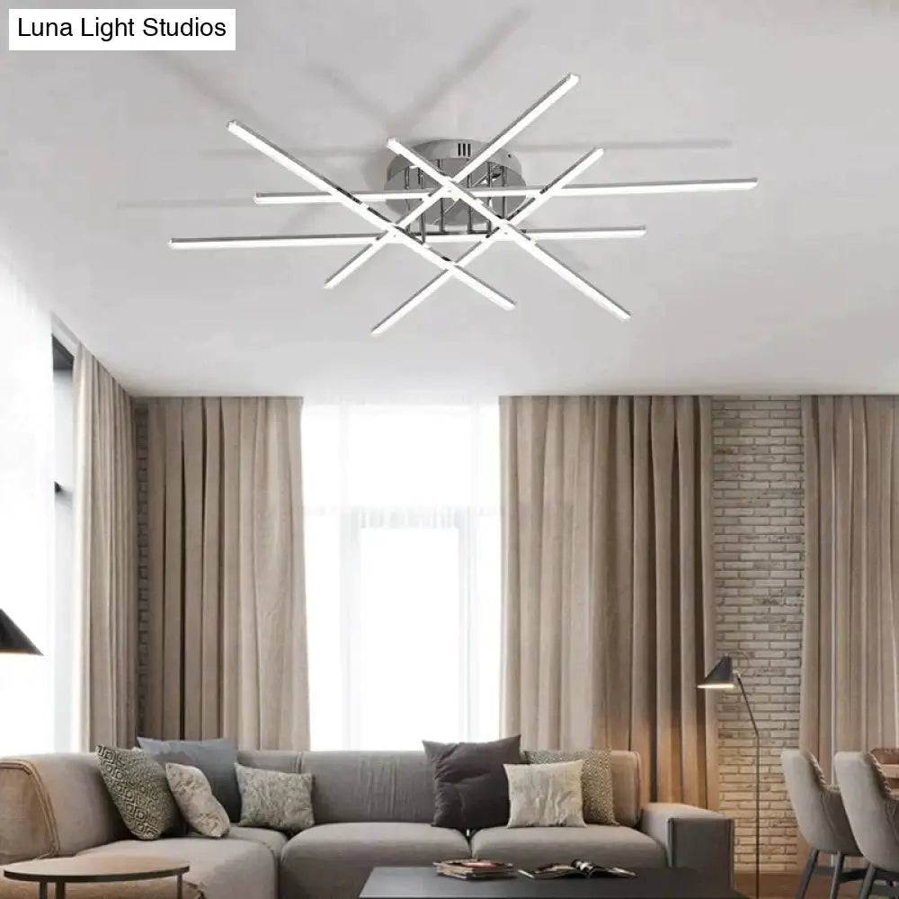 Chrome Plated Finish Modern Led Ceiling Lights For Living Room Bedroom Study Home Deco Lamp