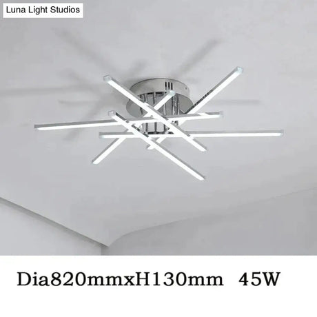 Chrome Plated Finish Modern Led Ceiling Lights For Living Room Bedroom Study Home Deco Lamp /