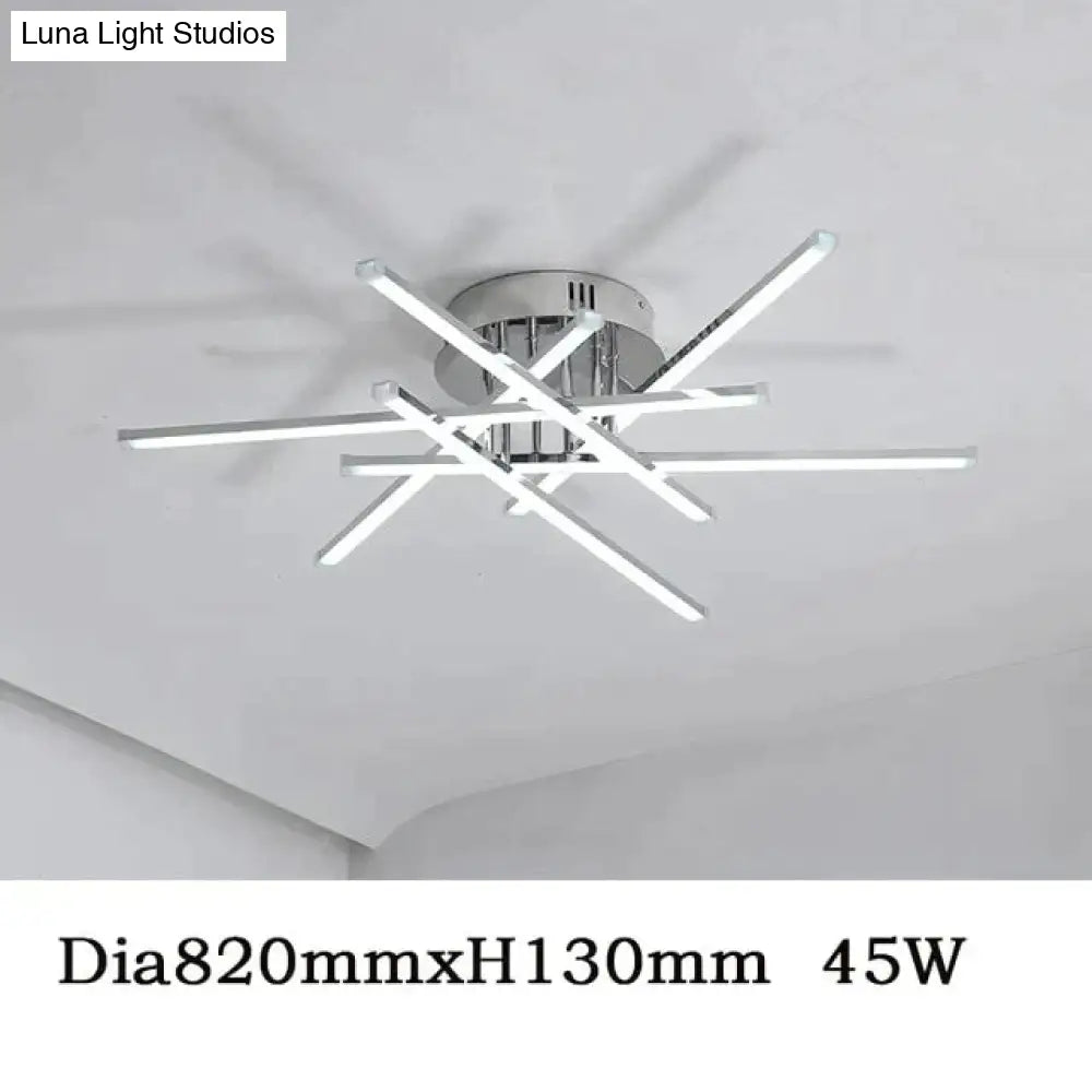 Chrome Plated Finish Modern Led Ceiling Lights For Living Room Bedroom Study Home Deco Lamp