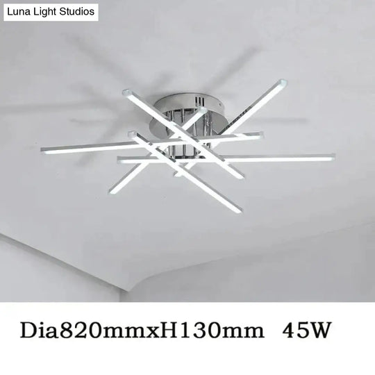 Chrome Plated Finish Modern Led Ceiling Lights For Living Room Bedroom Study Home Deco Lamp