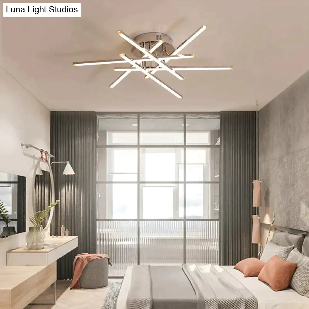 Chrome Plated Finish Modern Led Ceiling Lights For Living Room Bedroom Study Home Deco Lamp