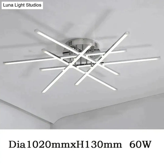 Chrome Plated Finish Modern Led Ceiling Lights For Living Room Bedroom Study Home Deco Lamp