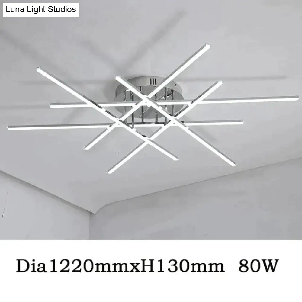 Chrome Plated Finish Modern Led Ceiling Lights For Living Room Bedroom Study Home Deco Lamp