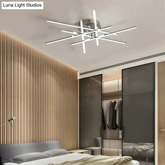 Chrome Plated Finish Modern Led Ceiling Lights For Living Room Bedroom Study Home Deco Lamp