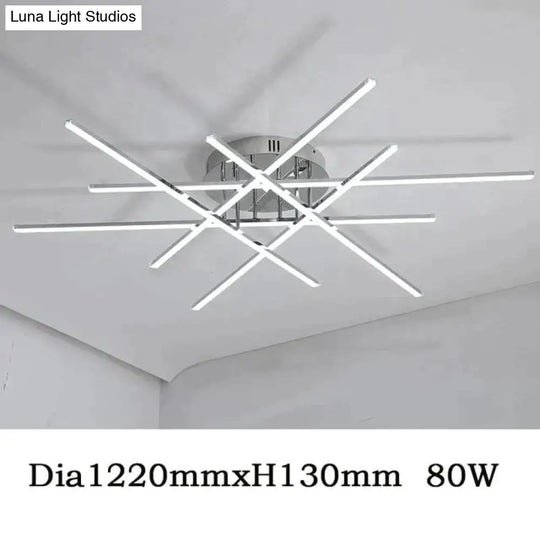 Chrome Plated Finish Modern Led Ceiling Lights For Living Room Bedroom Study Home Deco Lamp /