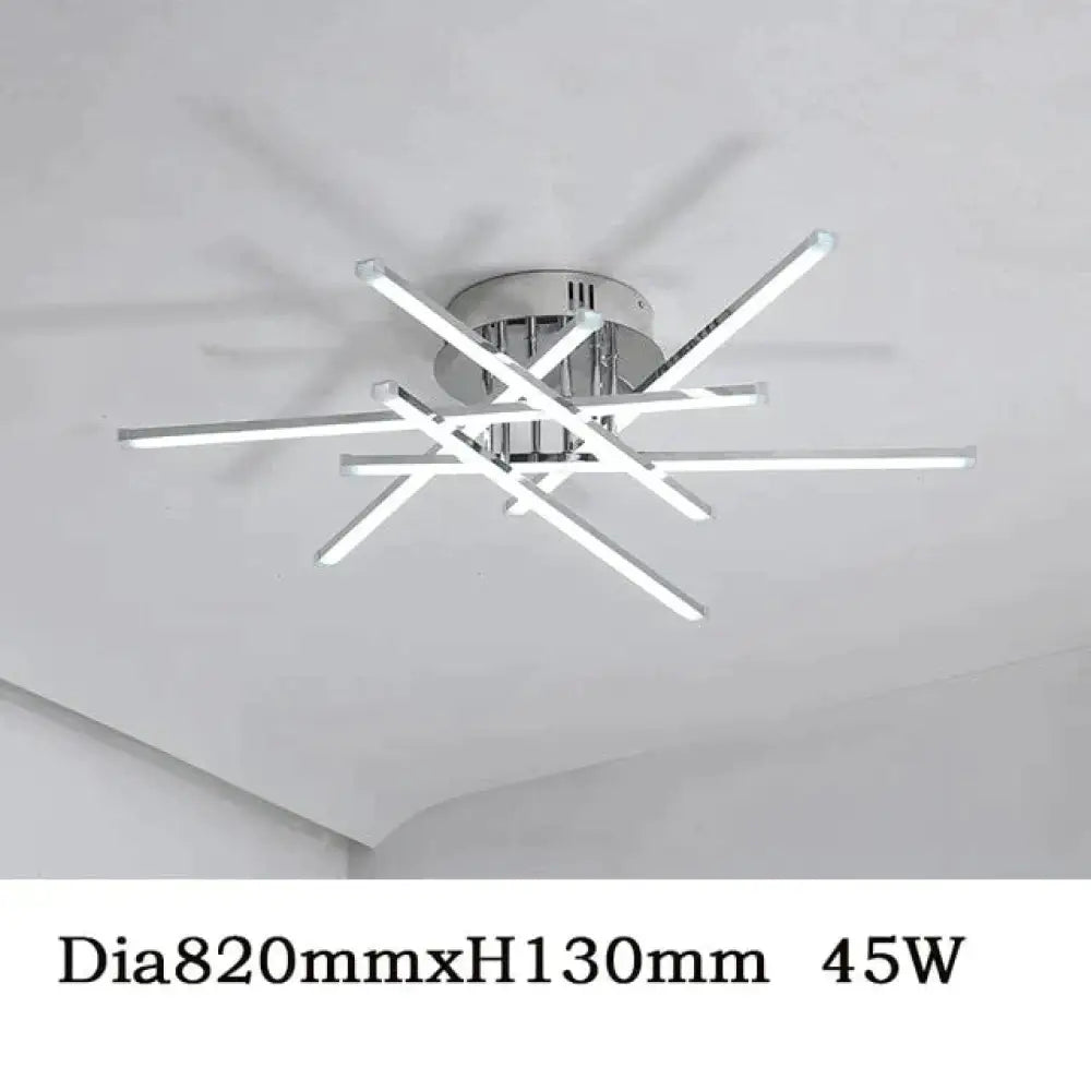 Chrome Plated Finish Modern Led Ceiling Lights For Living Room Bedroom Study Home Deco Lamp /