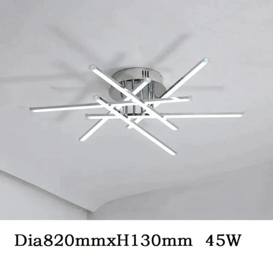 Chrome Plated Finish Modern Led Ceiling Lights For Living Room Bedroom Study Home Deco Lamp /