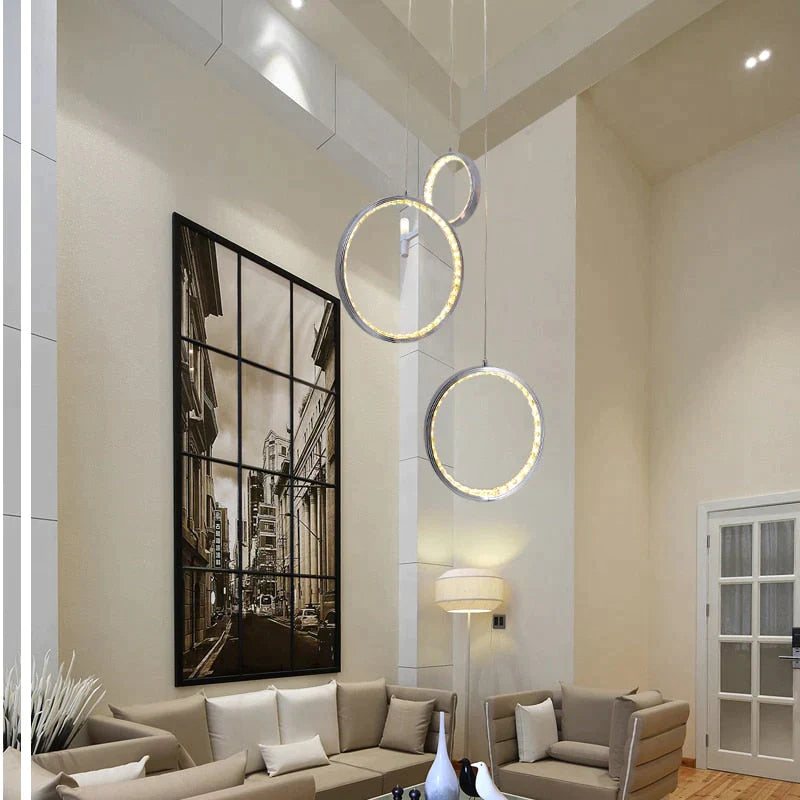 Circle Led Crystal Light New Hanging Pendant 36W Prety Corridor Hotel Lamp Dining Room Lights Living