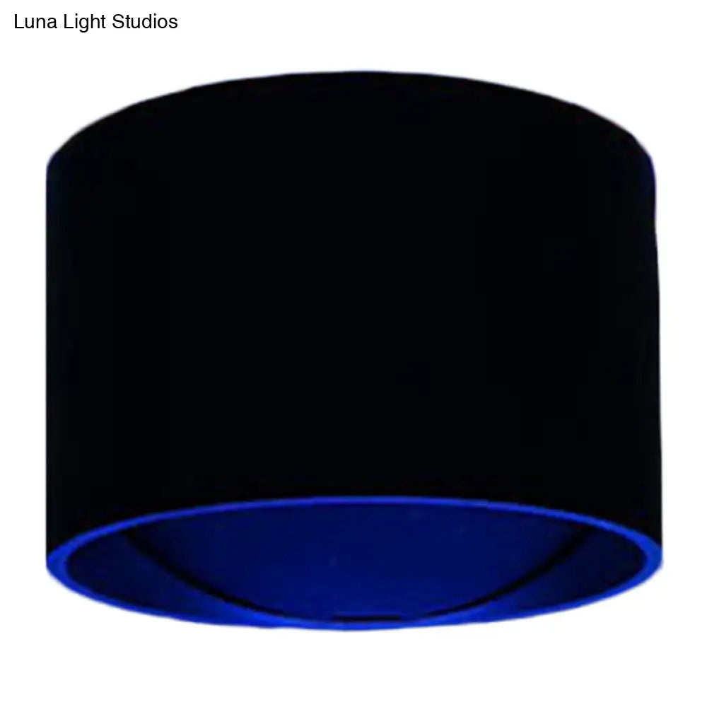 Circle Mini Led Wall Light Kit: Black/White Multicolored Metal Sconce Fixture