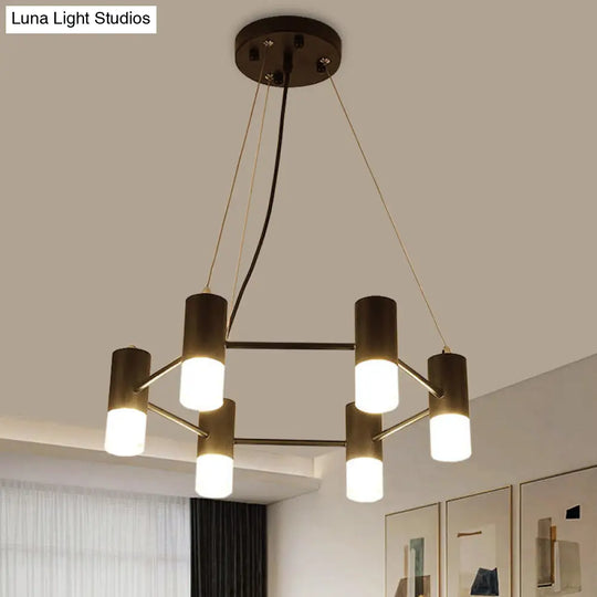 Contemporary Black Metal Honeycomb Chandelier - Ideal Pendant Lighting For Hotel Living Room 6 /