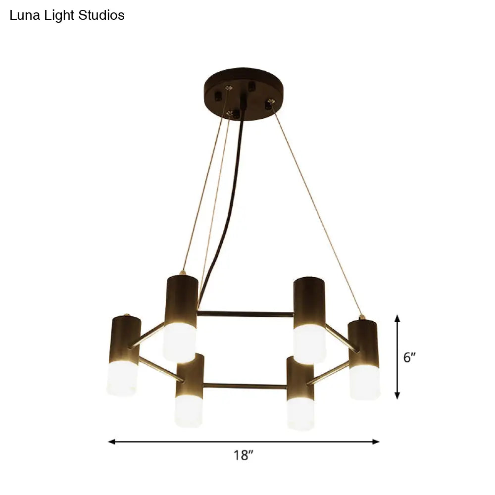 Clara - Honeycomb Modern Shaped Chandelier Metal Black Pendant Lighting For Hotel Living Room