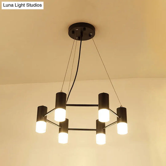 Contemporary Black Metal Honeycomb Chandelier - Ideal Pendant Lighting For Hotel Living Room