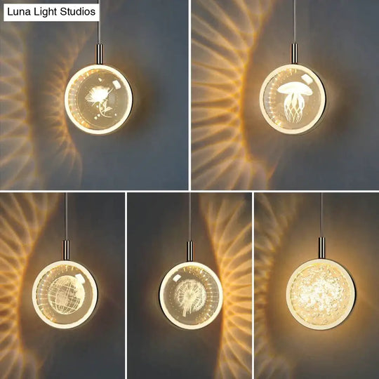 Clara - Led Crystal Glass Ball Pendant Lights For Indoor Lighting Light