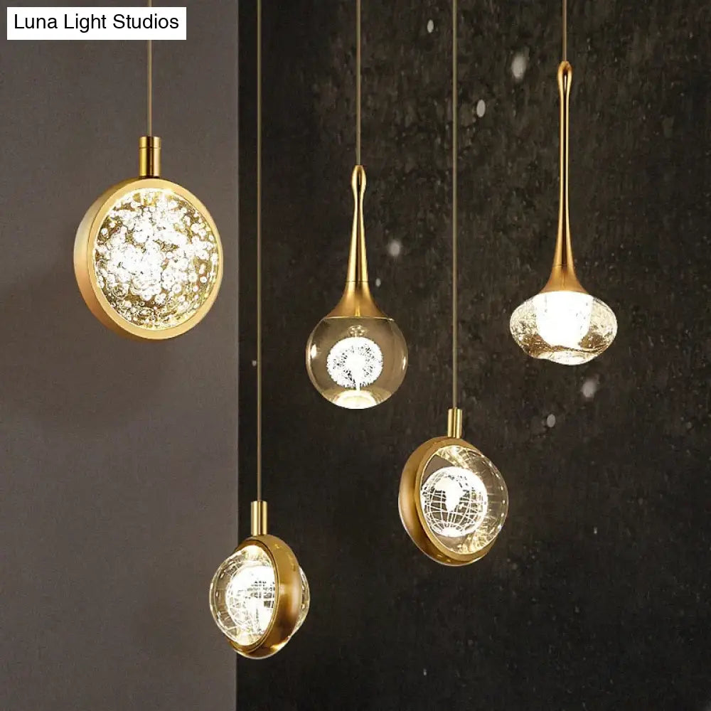 Clara - Led Crystal Glass Ball Pendant Lights For Indoor Lighting Light