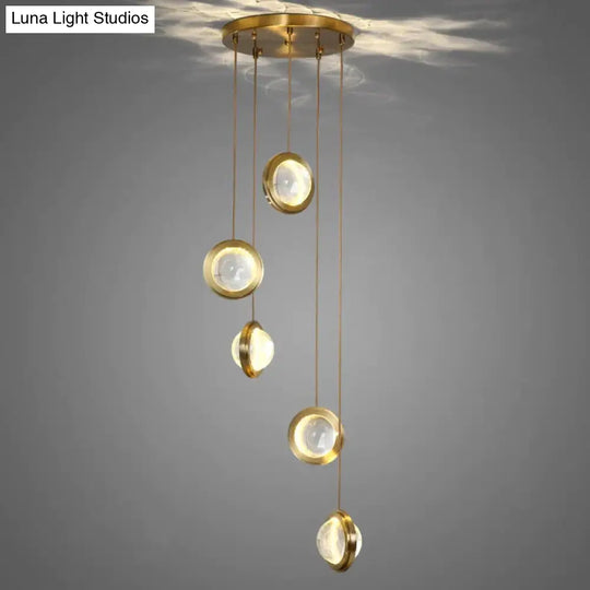 Clara - Led Crystal Glass Ball Pendant Lights For Indoor Lighting Light