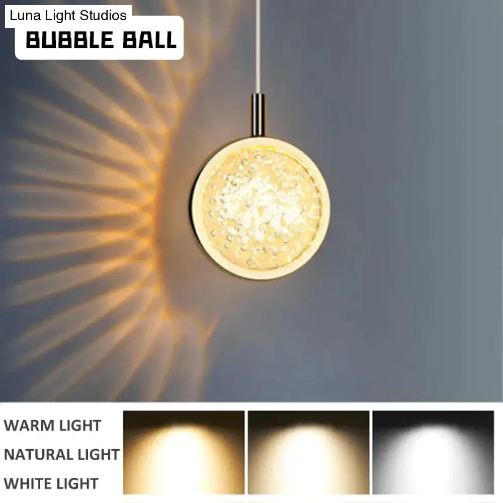 Clara - Led Crystal Glass Ball Pendant Lights For Indoor Lighting Light