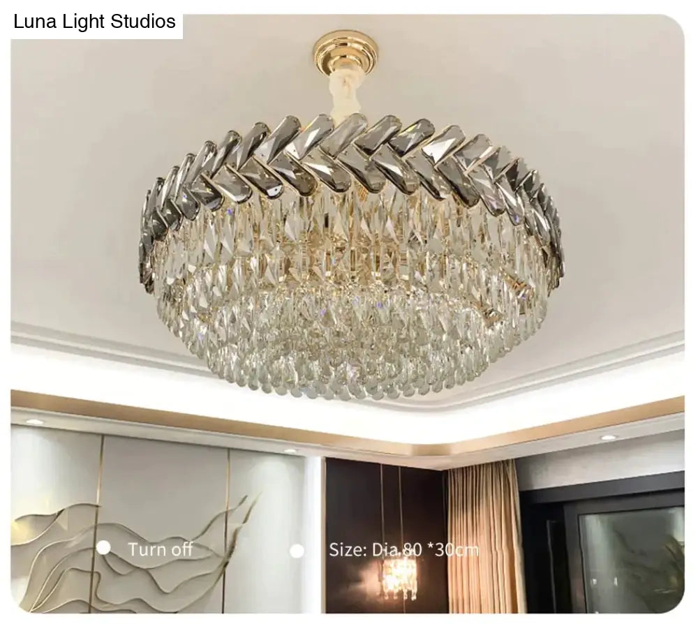 Clara - Round/Rectangle Crystal Chandelier