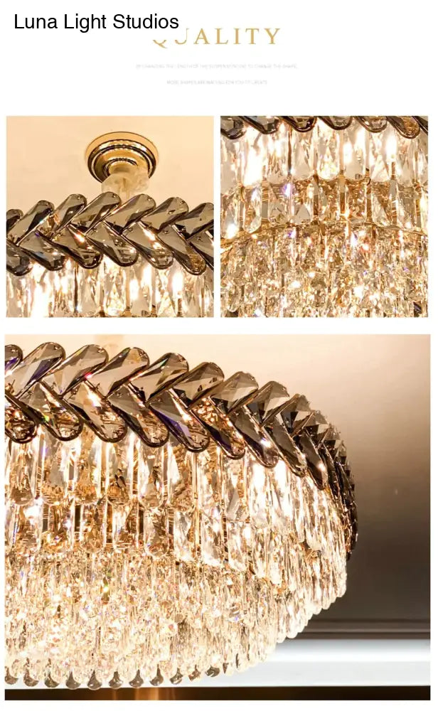 Clara - Round/Rectangle Crystal Chandelier