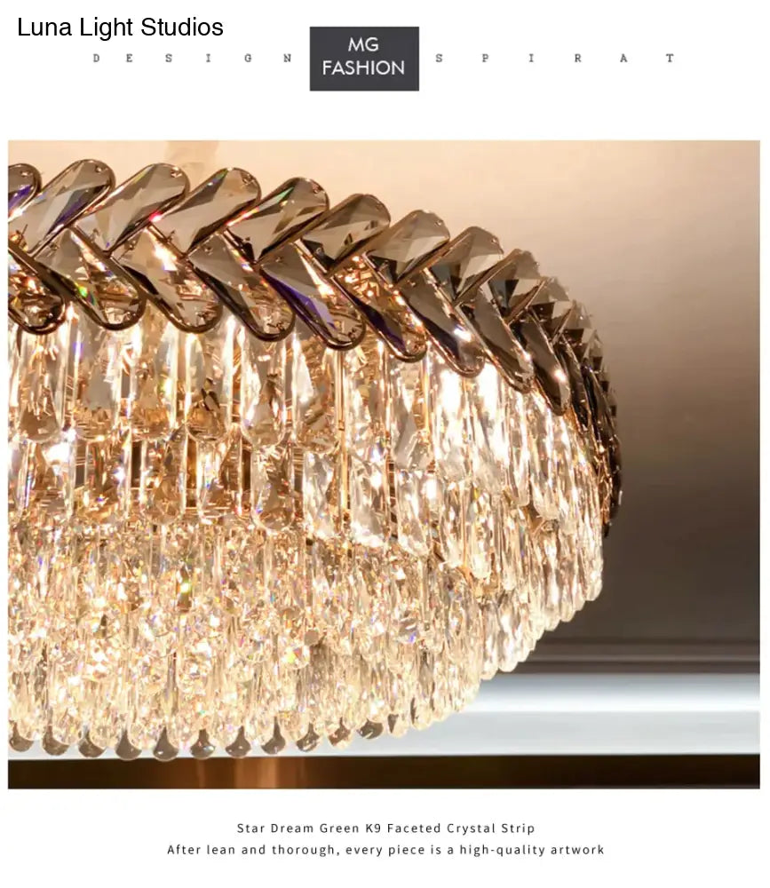 Clara - Round/Rectangle Crystal Chandelier