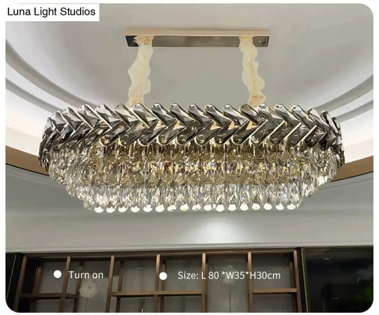 Clara - Round/Rectangle Crystal Chandelier