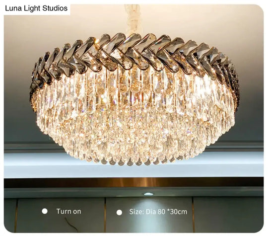 Clara - Round/Rectangle Crystal Chandelier