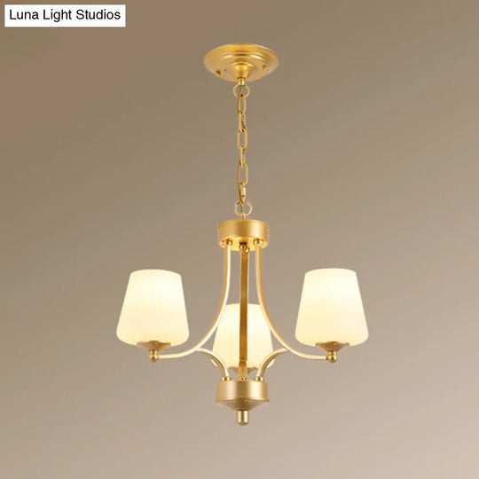 Classic Cream Glass Chandelier Pendant Light For Dining Rooms