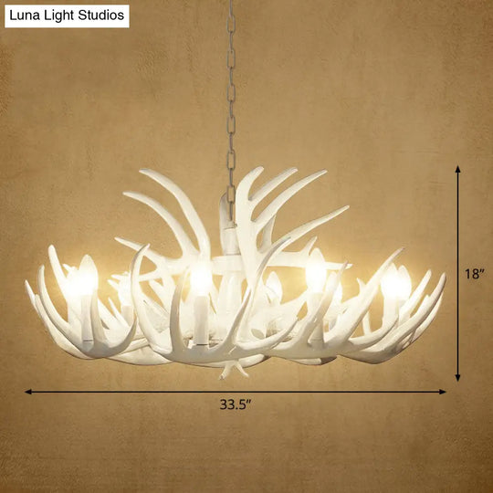 Classic Deer Horn Resin Chandelier Pendant Light: Perfect For Dining Rooms!