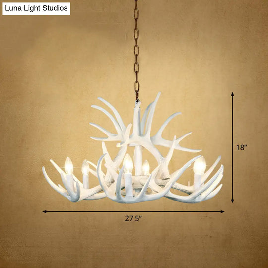 Classic Deer Horn Resin Chandelier Pendant Light: Perfect For Dining Rooms!