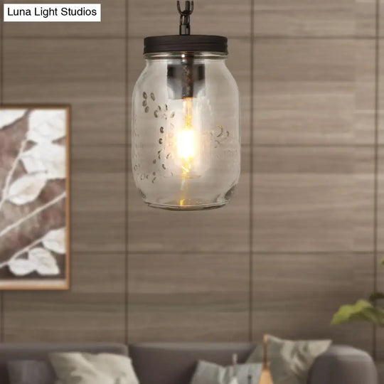 Classic Mason Jar Hanging Ceiling Light Pendant Lighting In Black Pendant Light