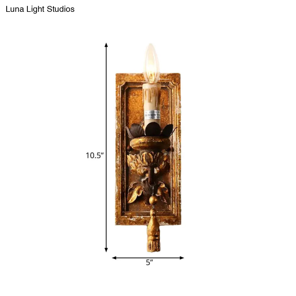 Classic Style 1/2 Lights Candelabra Sconce Light Wall Lamp - White/Bronze/Distressed White Wood