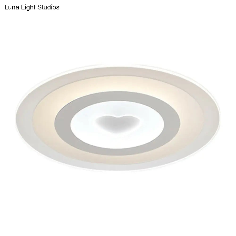 Clear Acrylic Led Flush Mount Fixture For Ultra-Thin Living Room Lighting