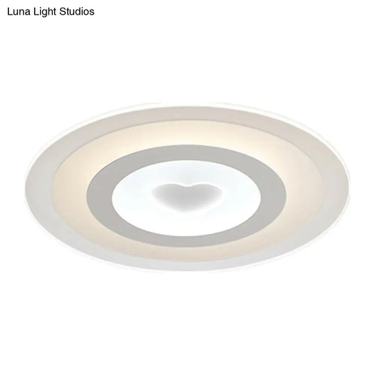 Clear Acrylic Led Flush Mount Fixture For Ultra-Thin Living Room Lighting