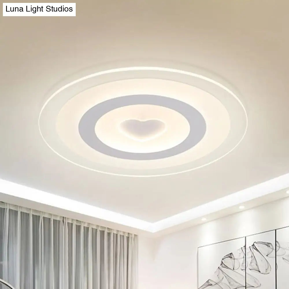 Clear Acrylic Led Flush Mount Fixture For Ultra-Thin Living Room Lighting