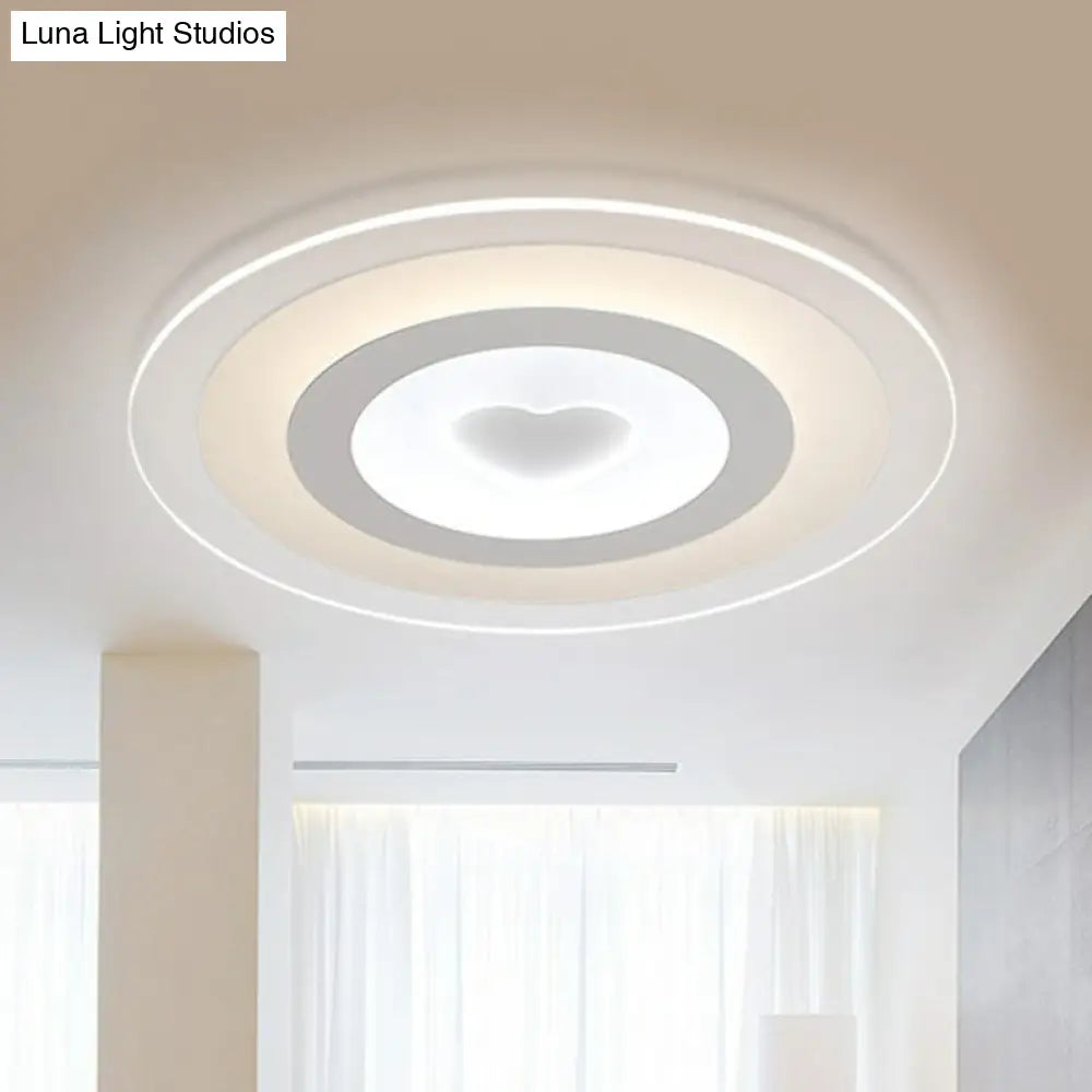 Clear Acrylic Ultra-Thin Flush Mount Ceiling Light - Simple Led Fixture For Living Room