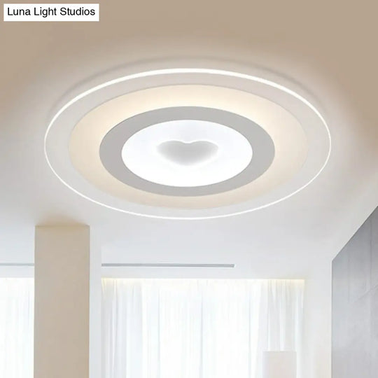 Clear Acrylic Ultra-Thin Flush Mount Ceiling Light - Simple Led Fixture For Living Room