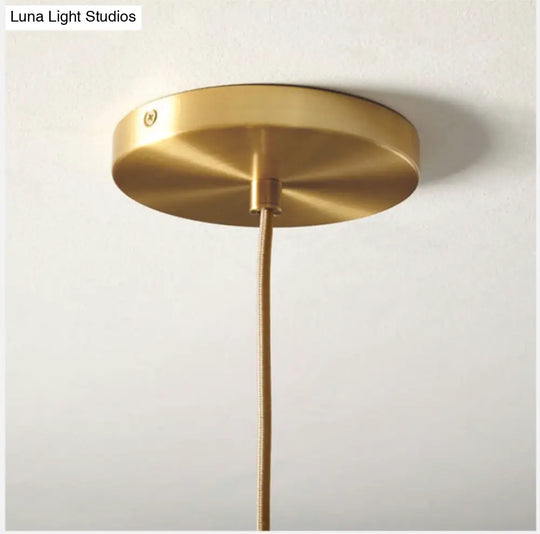 Gold Fluted Glass Pendant Light - Modern Simplicity For Dining Table