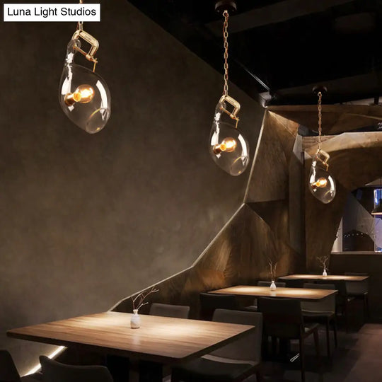 Clear Glass Fish Pendant Light: Modern Restaurant Lighting Fixture