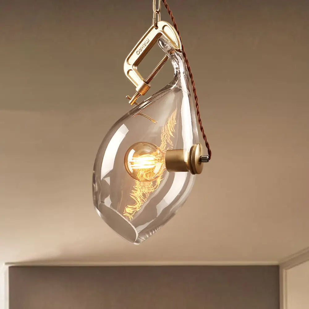 Clear Glass Fish Pendant Light: Modern Restaurant Lighting Fixture