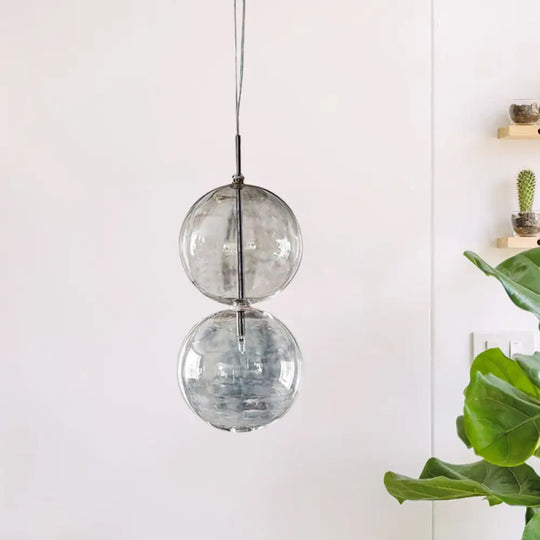 Clear Glass Gourd Pendant Light For Office And Hallway - Simple Elegant