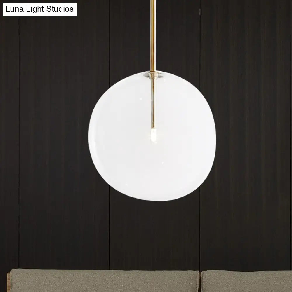 Global Pendant Lighting: Post Modern Clear Glass Led Hanging Lamp (6/7/8 Wide) For Dining Room