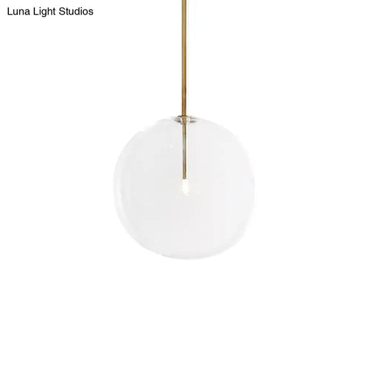 Global Pendant Lighting: Post Modern Clear Glass Led Hanging Lamp (6/7/8 Wide) For Dining Room