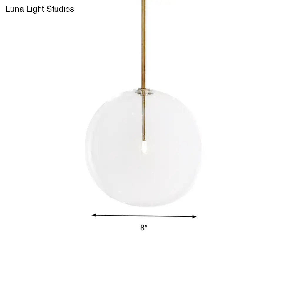 Clear Glass Led Pendant Light - Post-Modern Global Design For Dining Room 1 6’/7’/8’ Wide