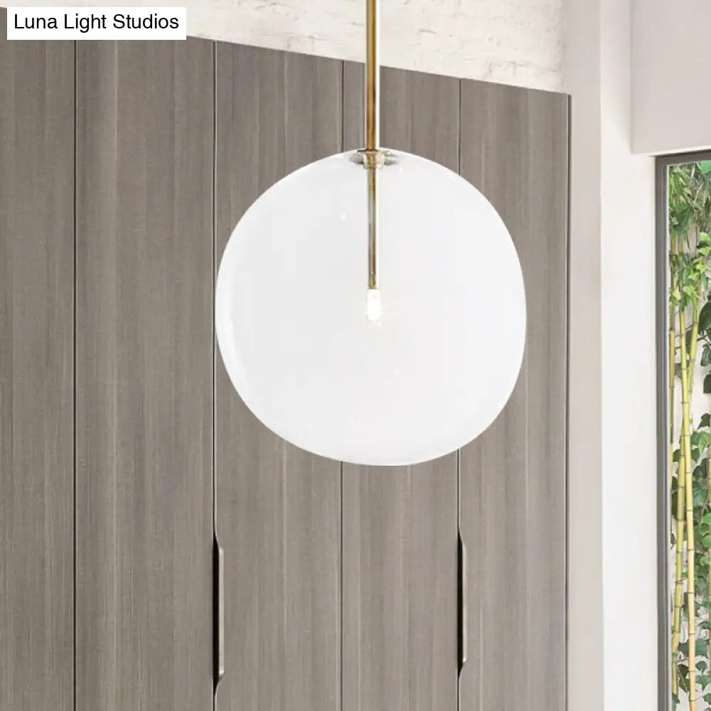 Global Pendant Lighting: Post Modern Clear Glass Led Hanging Lamp (6/7/8 Wide) For Dining Room