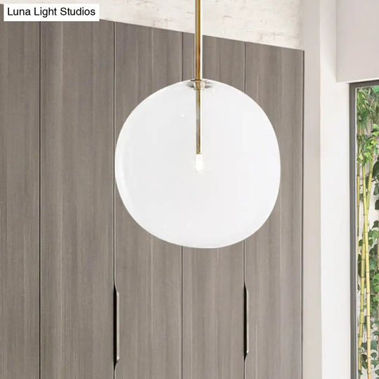 Global Pendant Lighting: Post Modern Clear Glass Led Hanging Lamp (6/7/8 Wide) For Dining Room