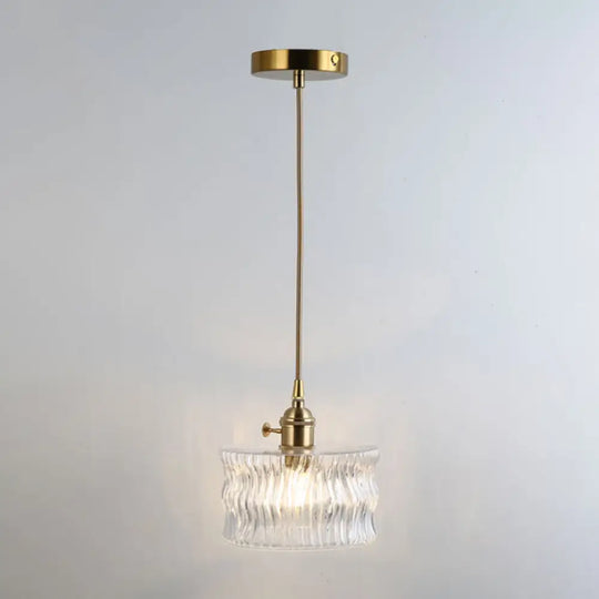 Clear Glass Pendant Lighting Fixture With Simplicity Shaded Hanging Light / Q
