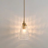 Clear Glass Pendant Lighting Fixture With Simplicity Shaded Hanging Light / V