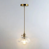 Clear Glass Pendant Lighting Fixture With Simplicity Shaded Hanging Light / W