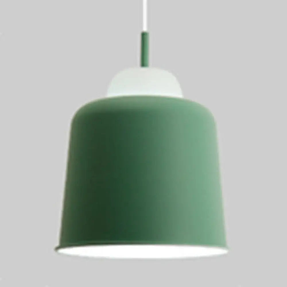 Cloth Shop Macaron Pendant Light With Adjustable Metal Head Green