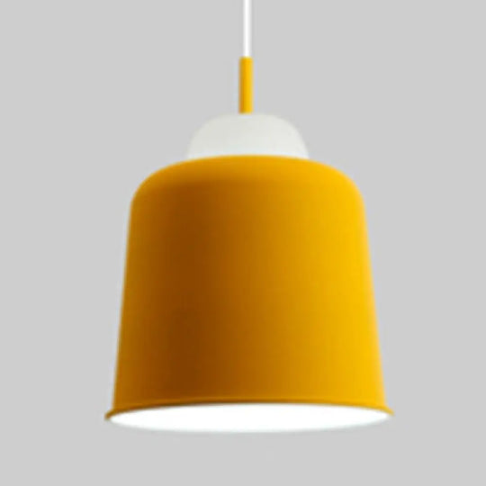 Cloth Shop Macaron Pendant Light With Adjustable Metal Head Yellow